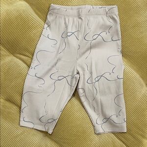 Stylish Organic Cotton Kids Beige and Blue Patterned Bottoms